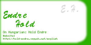 endre hold business card